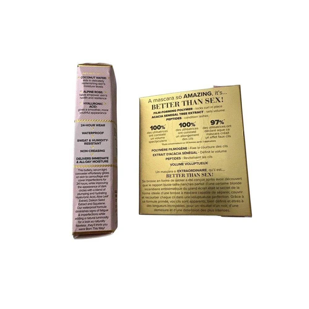 TOO FACED Better Than Sex Mascara .17 Oz Black And Concealer.16 Oz‎ Honeybun New